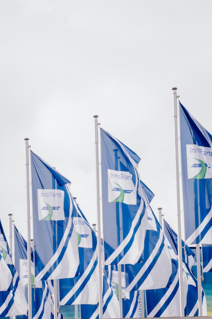 Fahnen auf der InnoTrans 2024